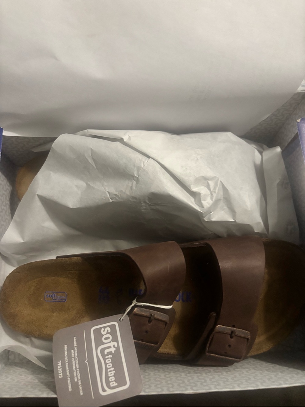 Birkenstock Men's Two-Strap Brown Leather Sandals